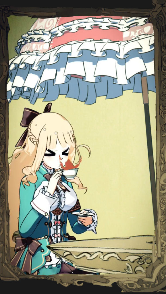 Picatrix tries to drink tea but it is too hot