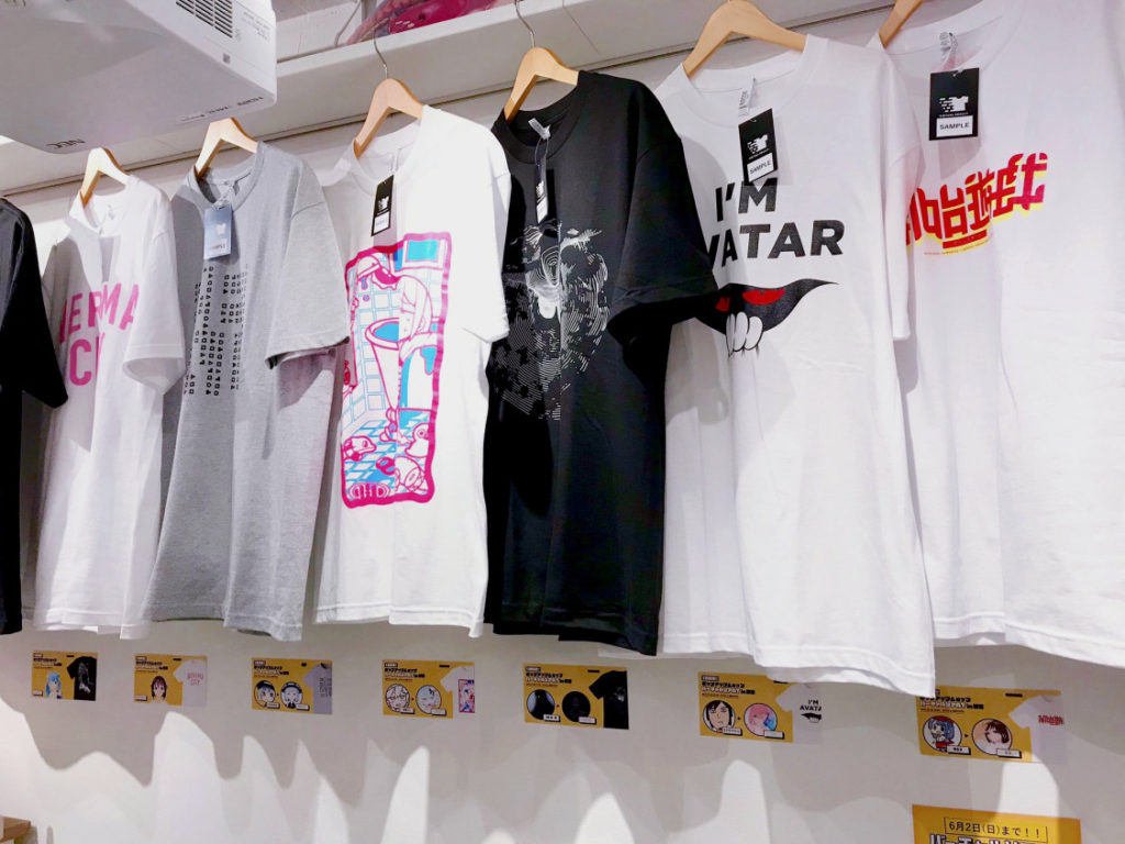 Virtual Character T-Shirts line PARK Harajuku wall