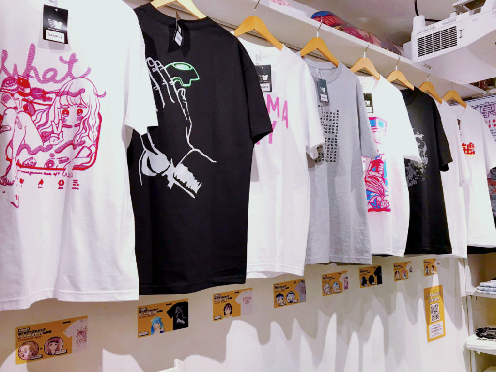 Virtual Character T-Shirts line PARK Harajuku wall