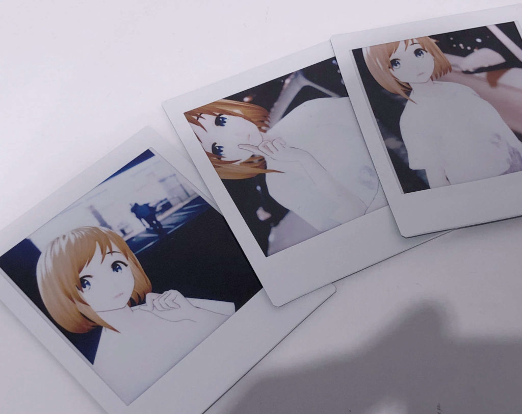 Polaroid photographs of Ryo Asakura virtual character Liang-Liang